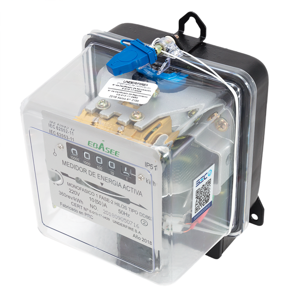 Medidor magnético monofásico certificado de 10(50)A para medición de energía eléctrica