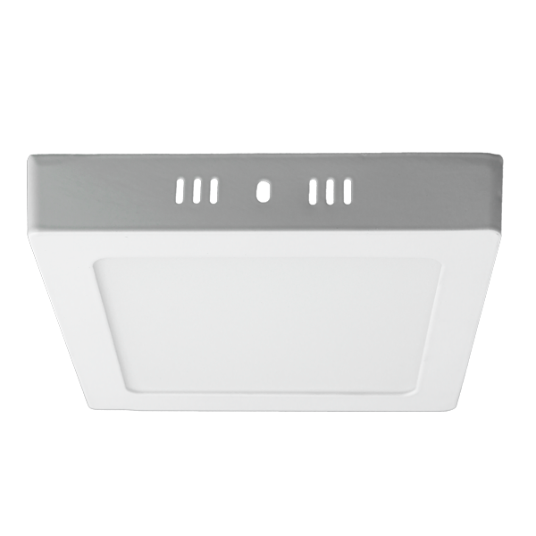 Foco Panel LED sobrepuesto cuadrado de 12W, luz día 6500K