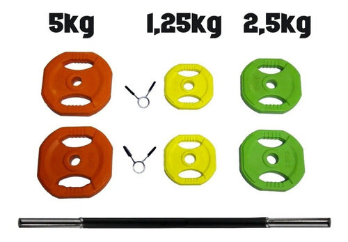 Kit Barra Y Discos (total 20kg) Body Pump Premium