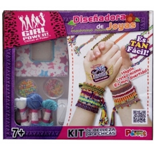 Set De Mostacillas Para Hacer Pulseras Girl Power