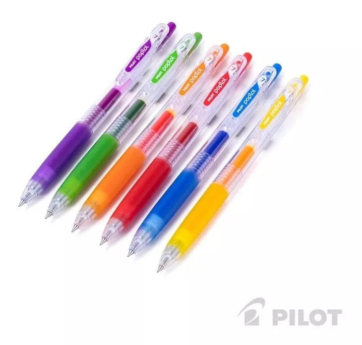 Set Lapices PILOT Gel POPLOL 0.7 Básicos 6u