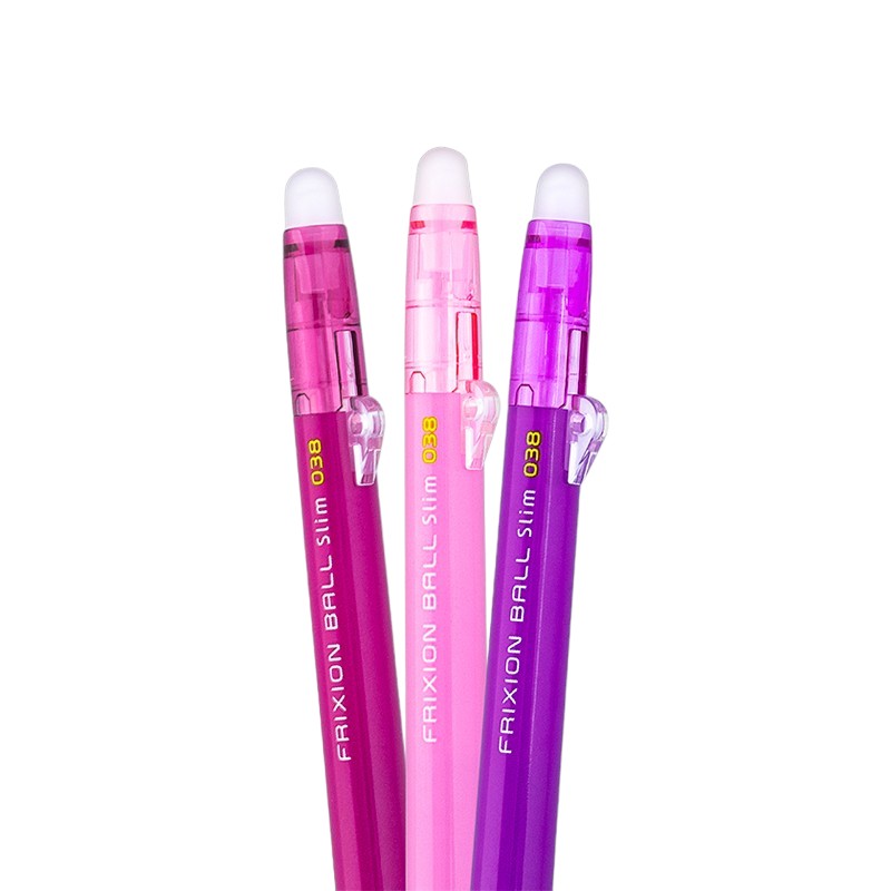 Set 3 Lápices FRIXION gel borrable burdeo púrpura y rosa