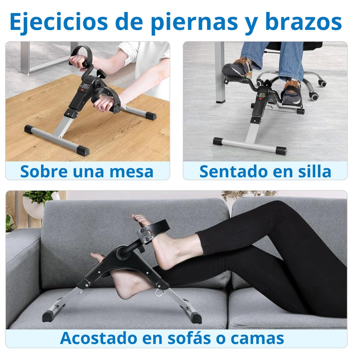 Maquina Pedalera Ejercitador Manos Y Pies Con Pantalla
