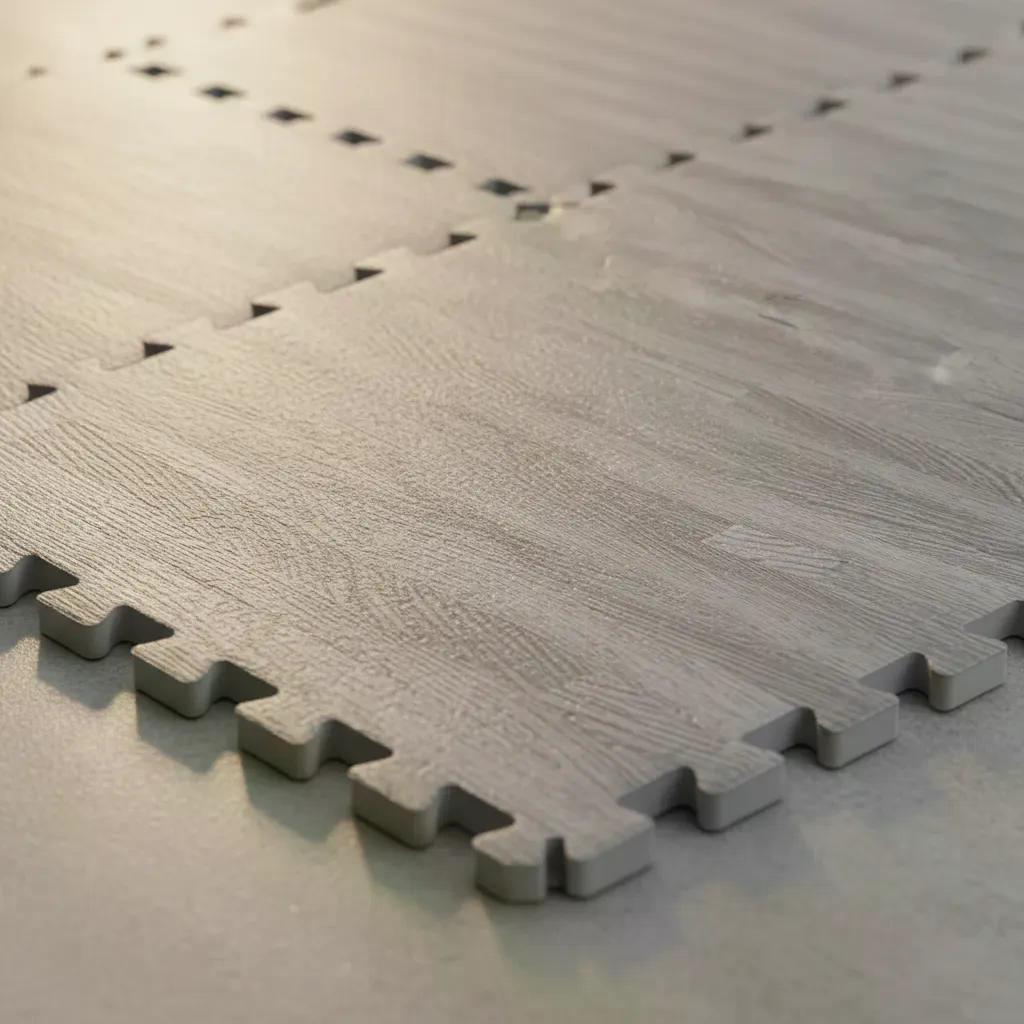 Pack X4 Piso Alfombra Tatami Eva Tipo Madera 60x60x1cm