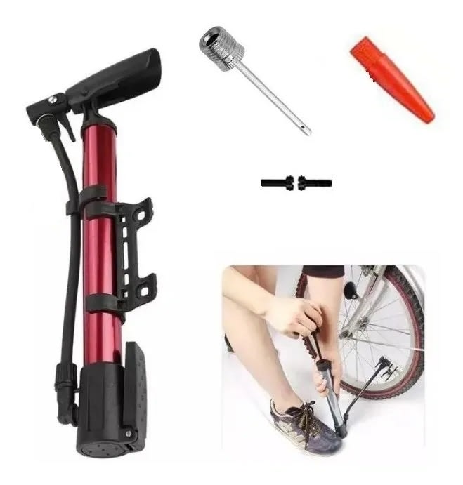 Mini Bombin Aluminio y PVC Para Bicicleta Y Pelotas