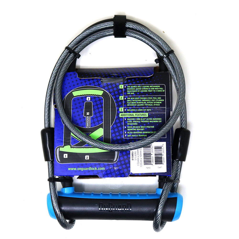 Candado Bicicleta Onguard U-lock Neon Con Cable