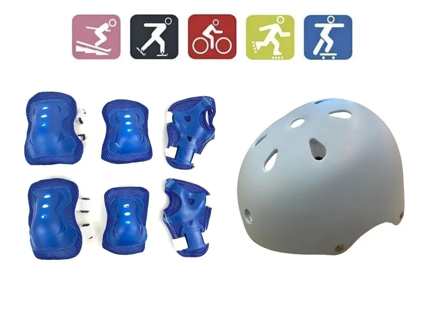 Set Casco + Protección Niños Bicicleta | Skate | Patines