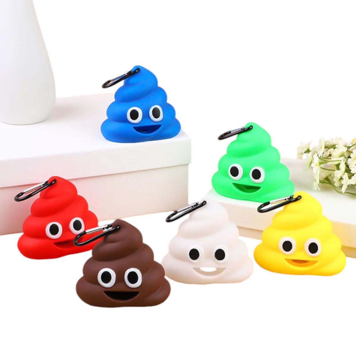 Dispensador Bolsas Mascotas Perro Emoji Caca
