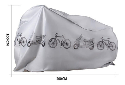 Funda Carpa Lona Cubre Moto Bicicleta Con Diseño