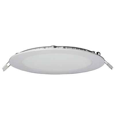 Panel LED empotrado redondo de 18W, luz día 6500K