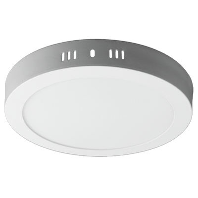 Panel LED redondo sobrepuesto de 18W, luz día 6500K