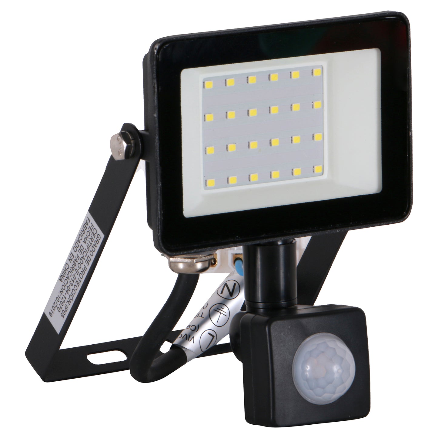 Proyector de área LED ultra plano con sensor de movimiento de 10W, luz día