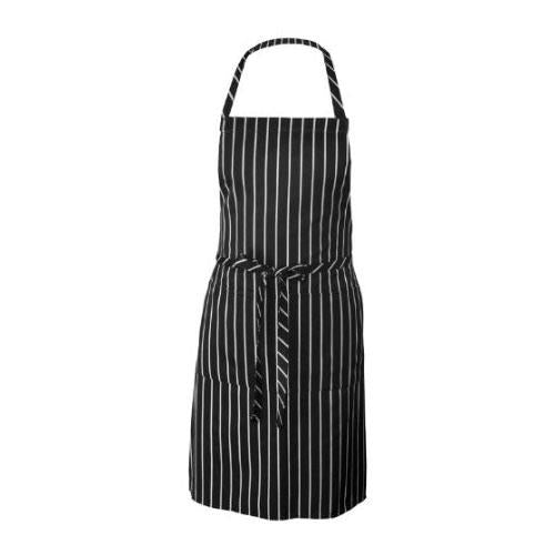 Pechera O Delantal Cocina Negro Listado