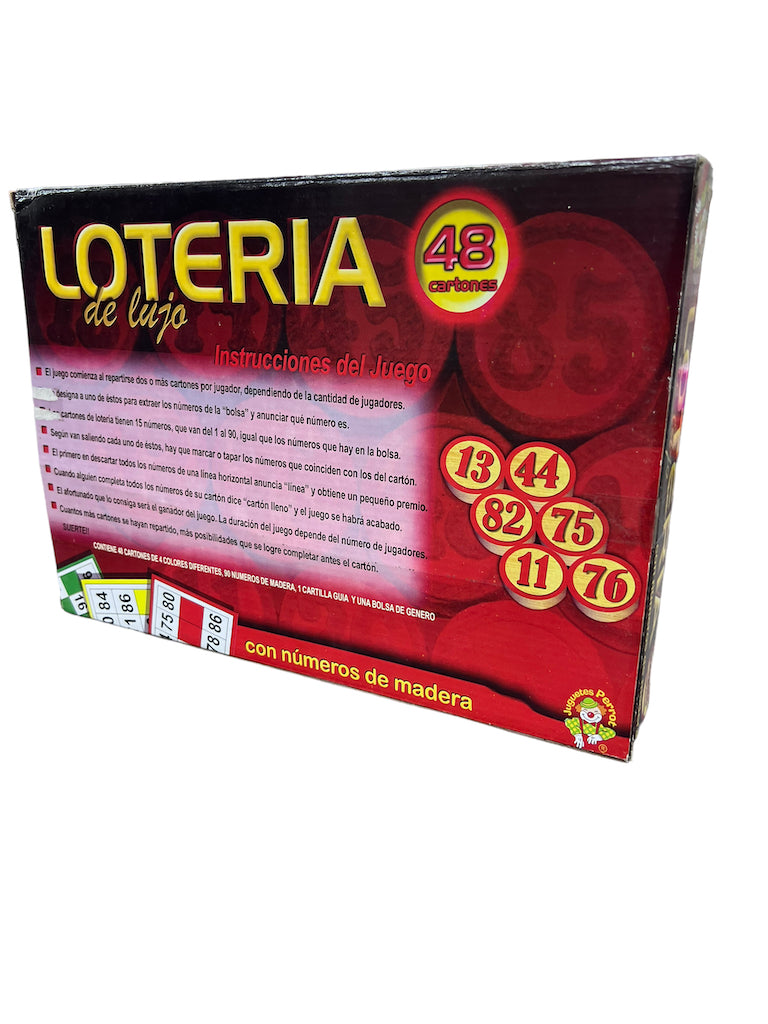 Juego Loteria De Lujo | Lota Bingo Clasico Numeros De Madera
