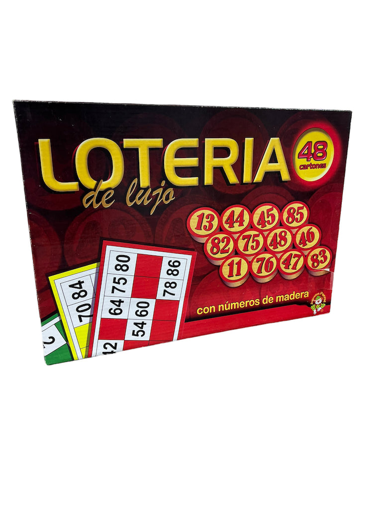 Juego Loteria De Lujo | Lota Bingo Clasico Numeros De Madera