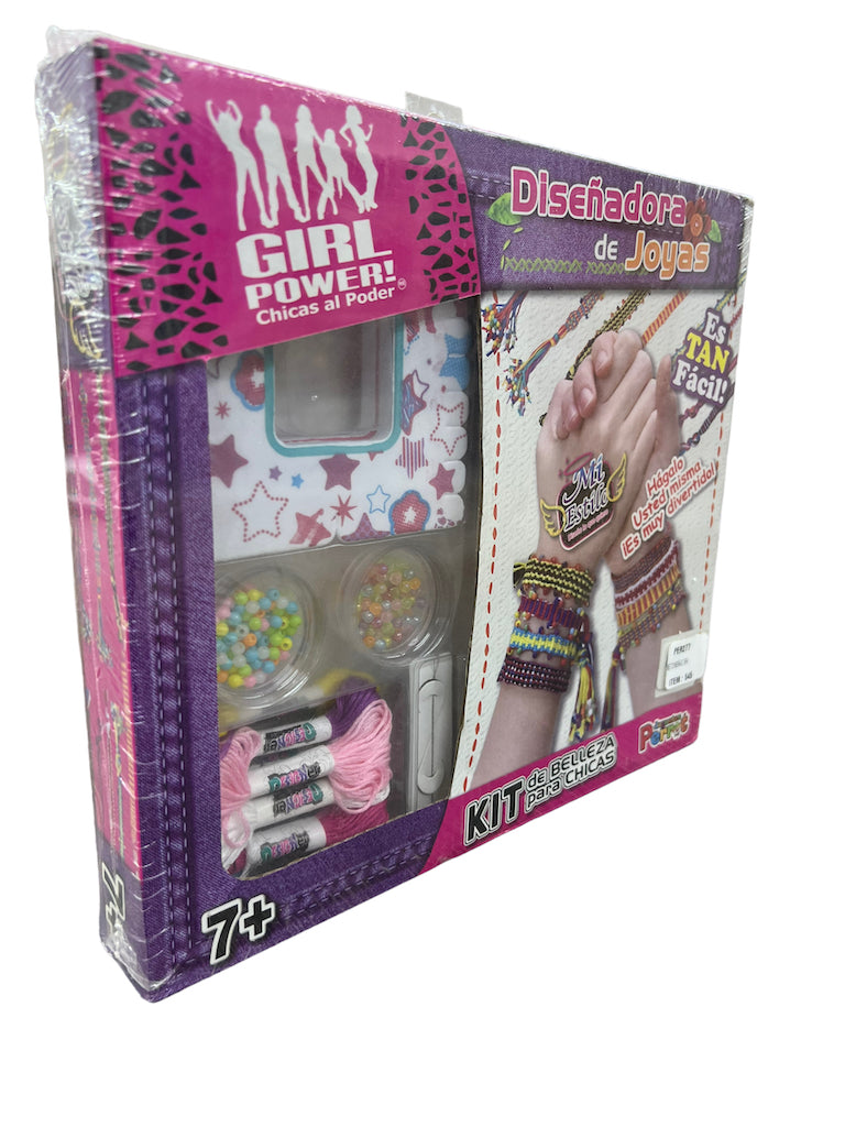 Set De Mostacillas Para Hacer Pulseras Girl Power