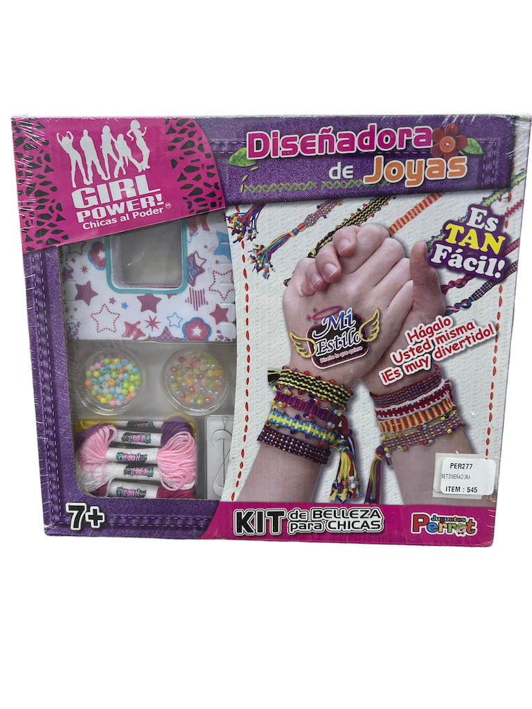 Set De Mostacillas Para Hacer Pulseras Girl Power