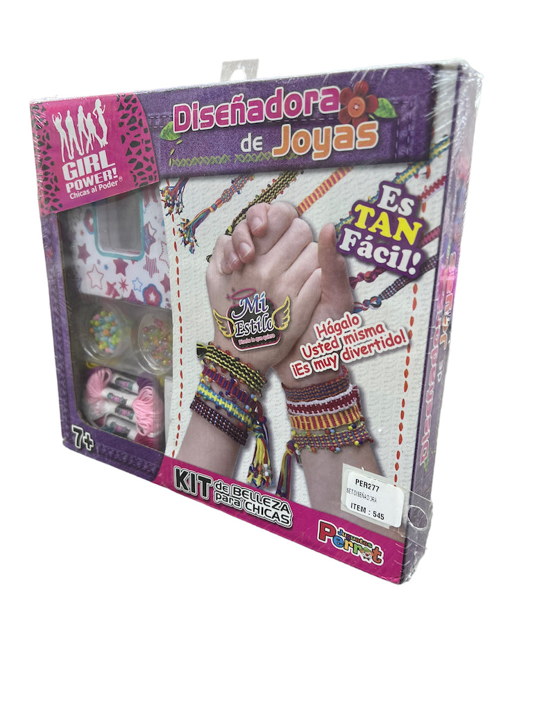 Set De Mostacillas Para Hacer Pulseras Girl Power