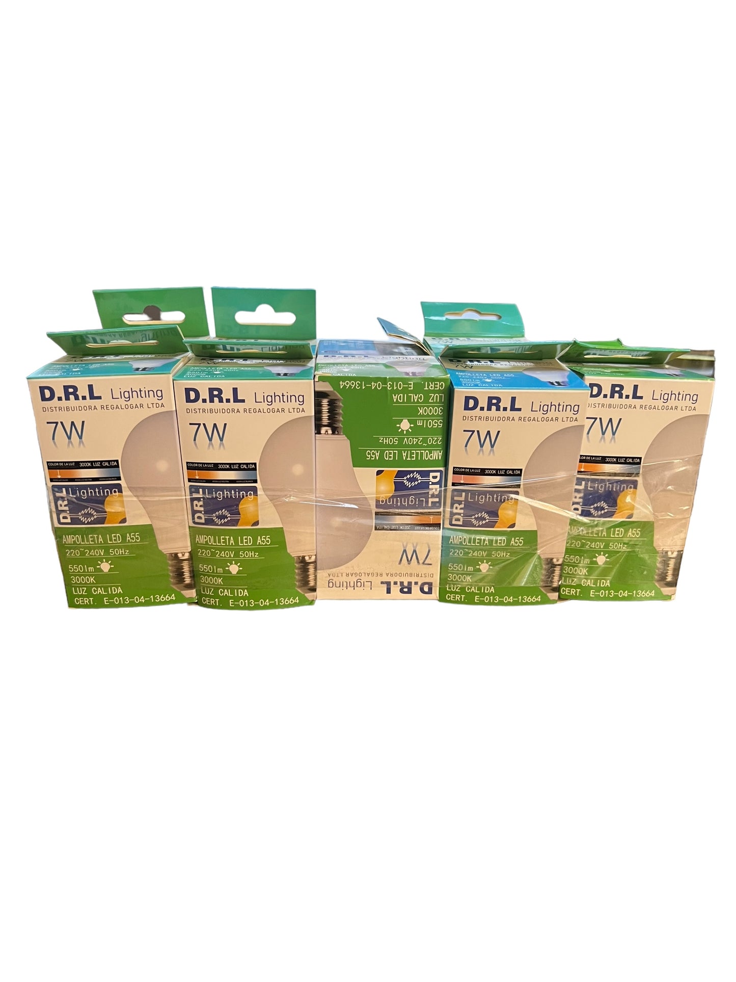 Pack x 10 Ampolletas Led A55 | 7w E27 Luz Blanca