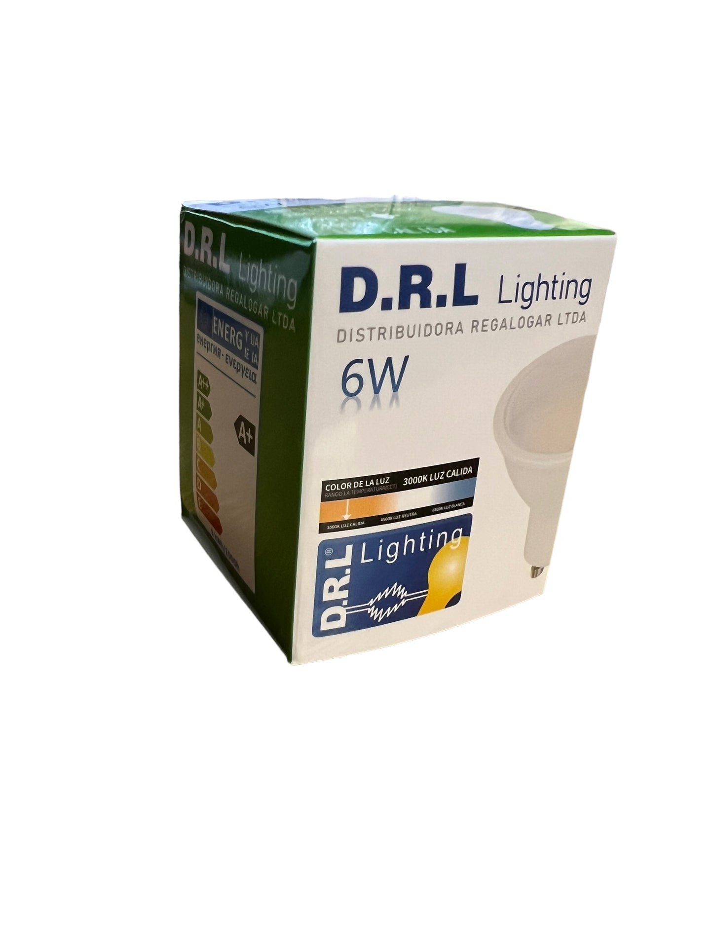 Ampolleta Led GU10 6w Color Luz Cálida