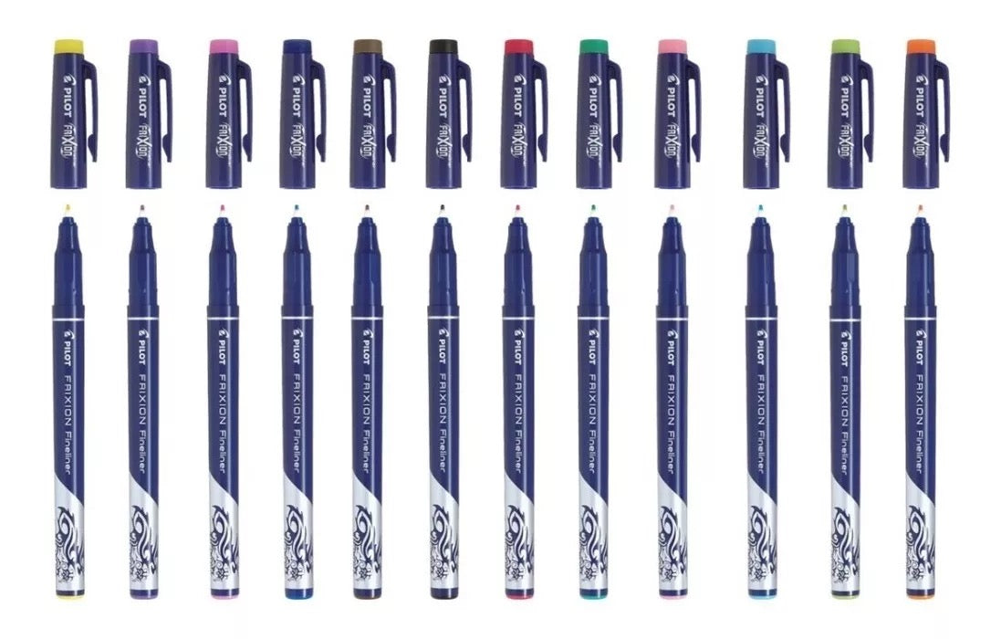 Set De Lapices Pilot Frixion Fineliner X 12 Unidades