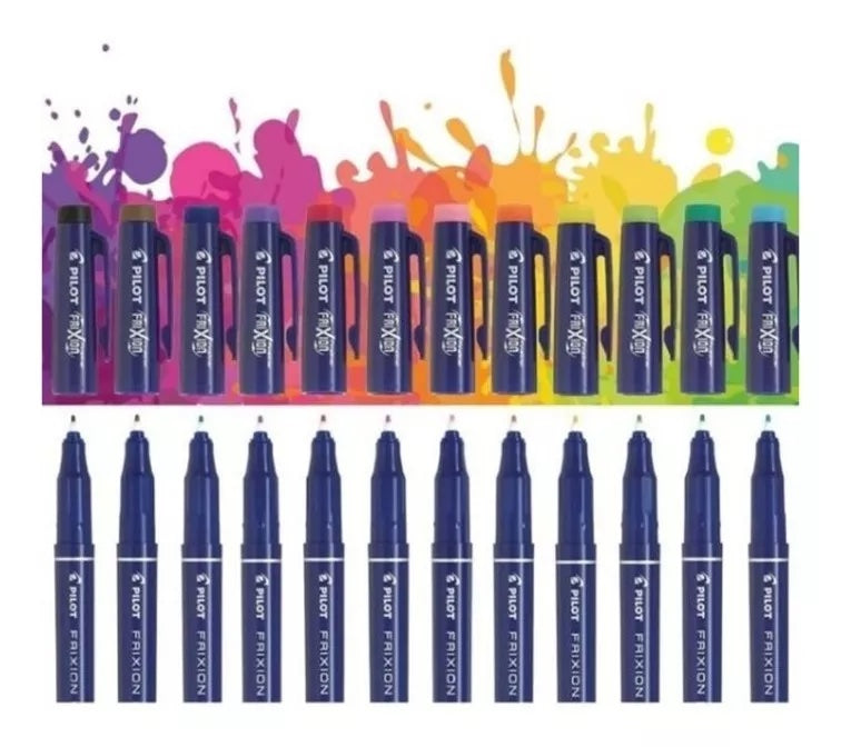 Set De Lapices Pilot Frixion Fineliner X 12 Unidades