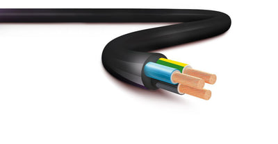 Cable eléctrico 3x0.75 HO5VV-F de 100 metros, color negro