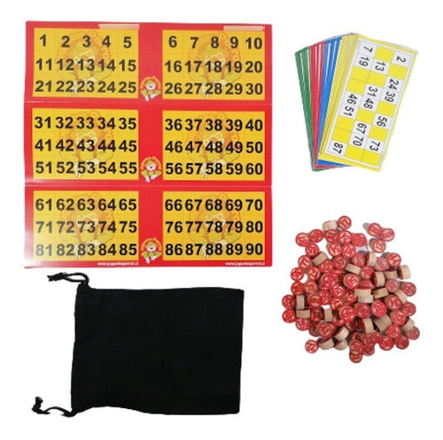 Juego Loteria De Lujo | Lota Bingo Clasico Numeros De Madera