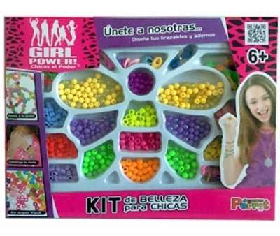 Set De Mostacillas Para Diseñar Pulseras Niña Girl Power
