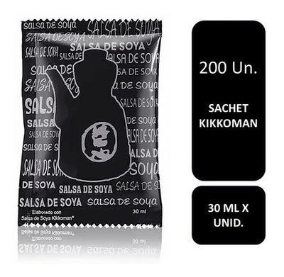 Sachet Soya Kikkoman 30 Ml X 200 Unidades | Sushi | Chino