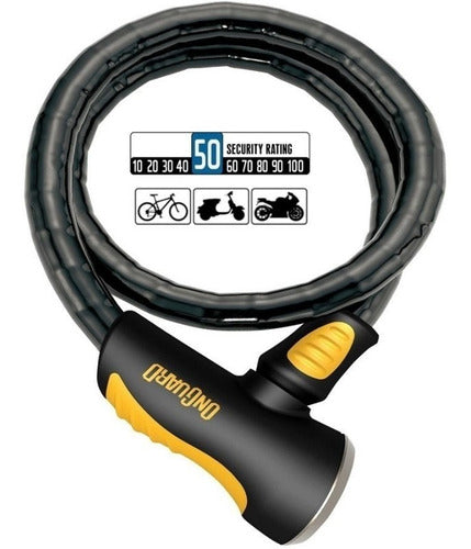 Candado Moto Onguard Moto Rottweiler Negro