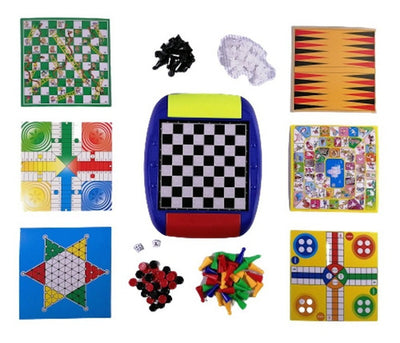 Juego De Mesa 7 X 1 Damas | Ajedrez | Backgammon | Ludo | Es