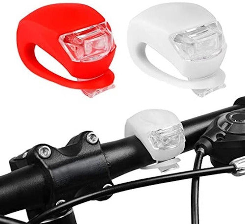 Pack 2 Luces Led Silicona Bicicleta Mtb Ciclismo