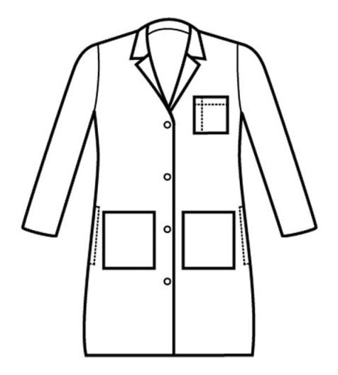 Delantal Clínico O Médico Largo Mujer