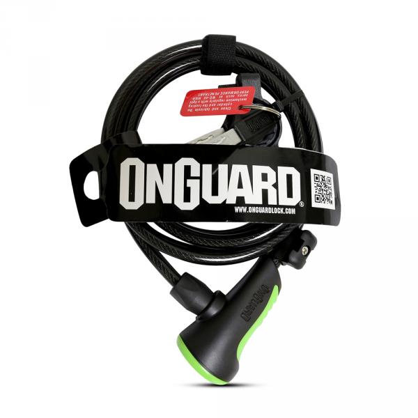 Candado On Guard Espiral NS 180x8mm Verde
