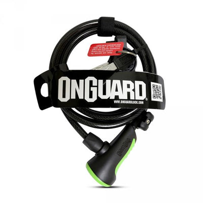 Candado On Guard Espiral NS 180x8mm Verde