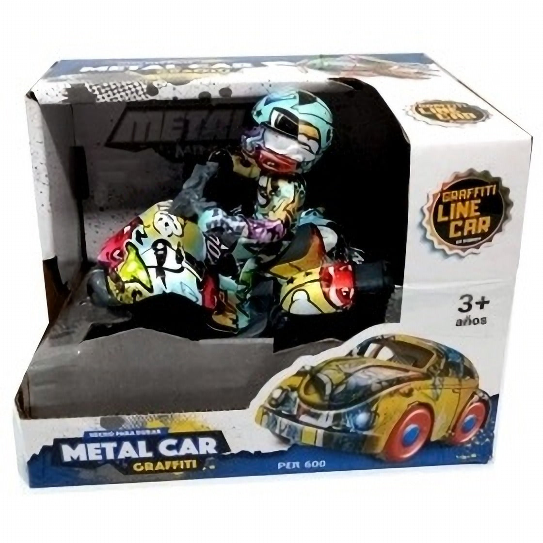 Auto | Camioneta | Moto Metalico Graffiti Juguete Fricción