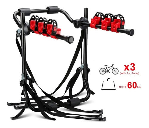 Porta Bicicleta Soporte Carga 3 Bici Para Auto Camioneta