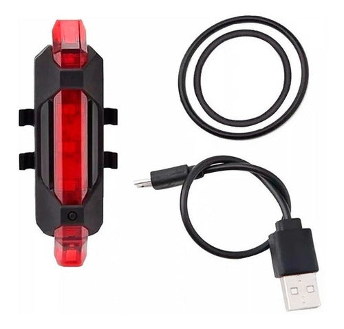 Luz Bicicleta Trasera Recargable Usb