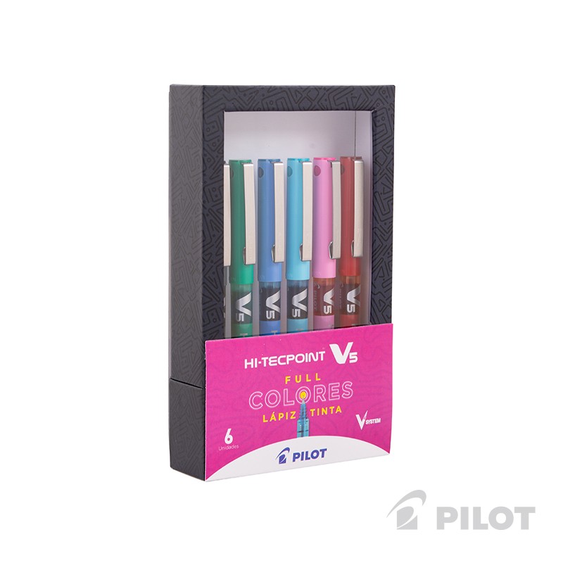 Set Lápices PILOT HI-TECPOINT V5 6 UN BXV502