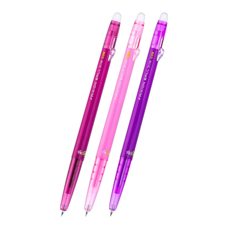 Set 3 Lápices FRIXION gel borrable burdeo púrpura y rosa