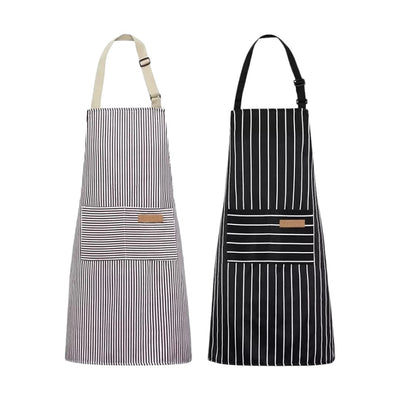Pack 2 Pecheras Listadas Delantales Chef Barberia Restaurant