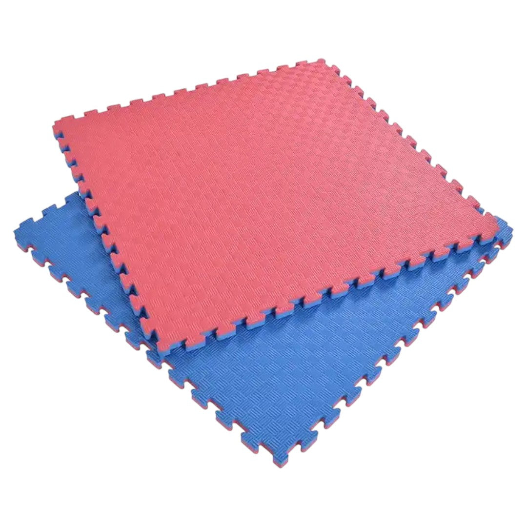 Pack 10 Pisos Tatami Goma Eva Premium 1mtX1mtX2 Cm Azul/Rojo