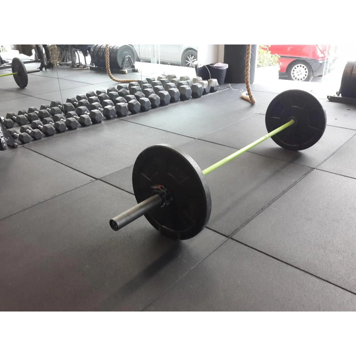 Piso Caucho Gimnasio Alto Trafico 100x100cm X 25mm