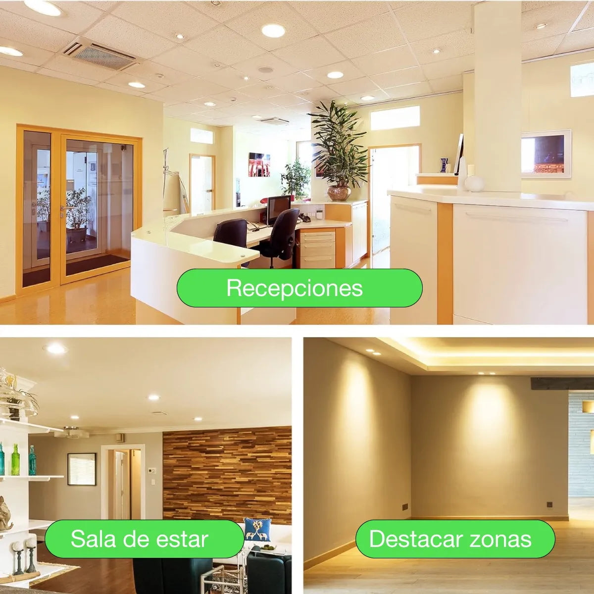 Pack 10 Ampolleta Led Gu10 Drl 6w 390lm Cálida/blanca Sec