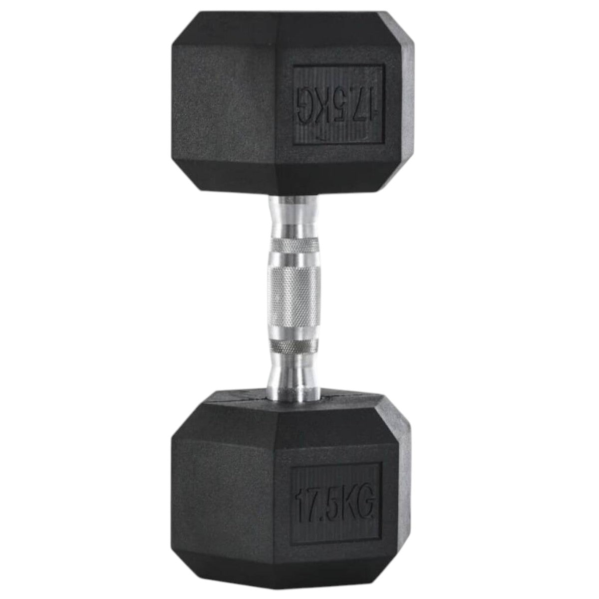 Mancuerna Hexagonal Acero Recubierta Caucho 17.5 Kg