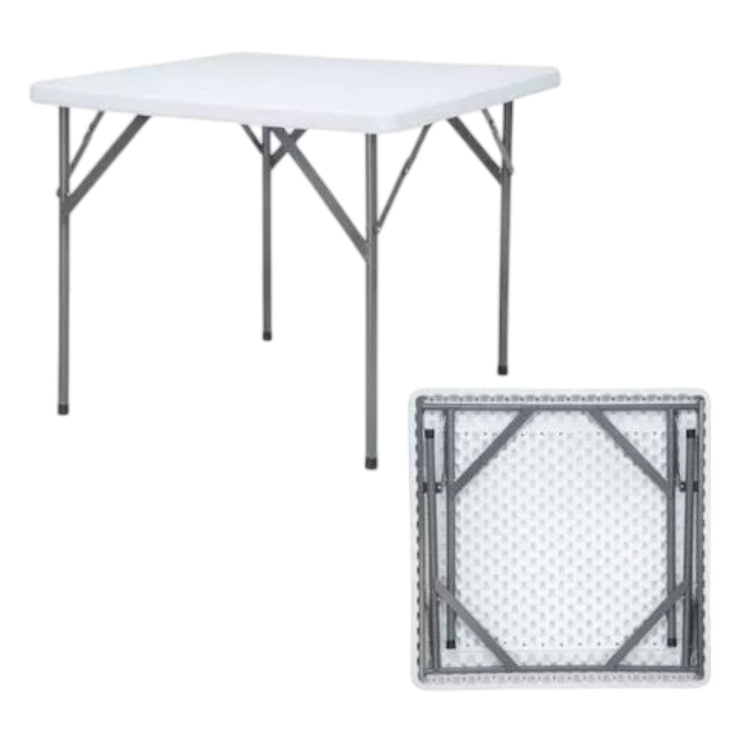 Mesa Plegable Camping Portátil Eventos 86x86 Cm