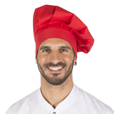 Gorro De Chef O Cocina Rojo Tipo Champiñon