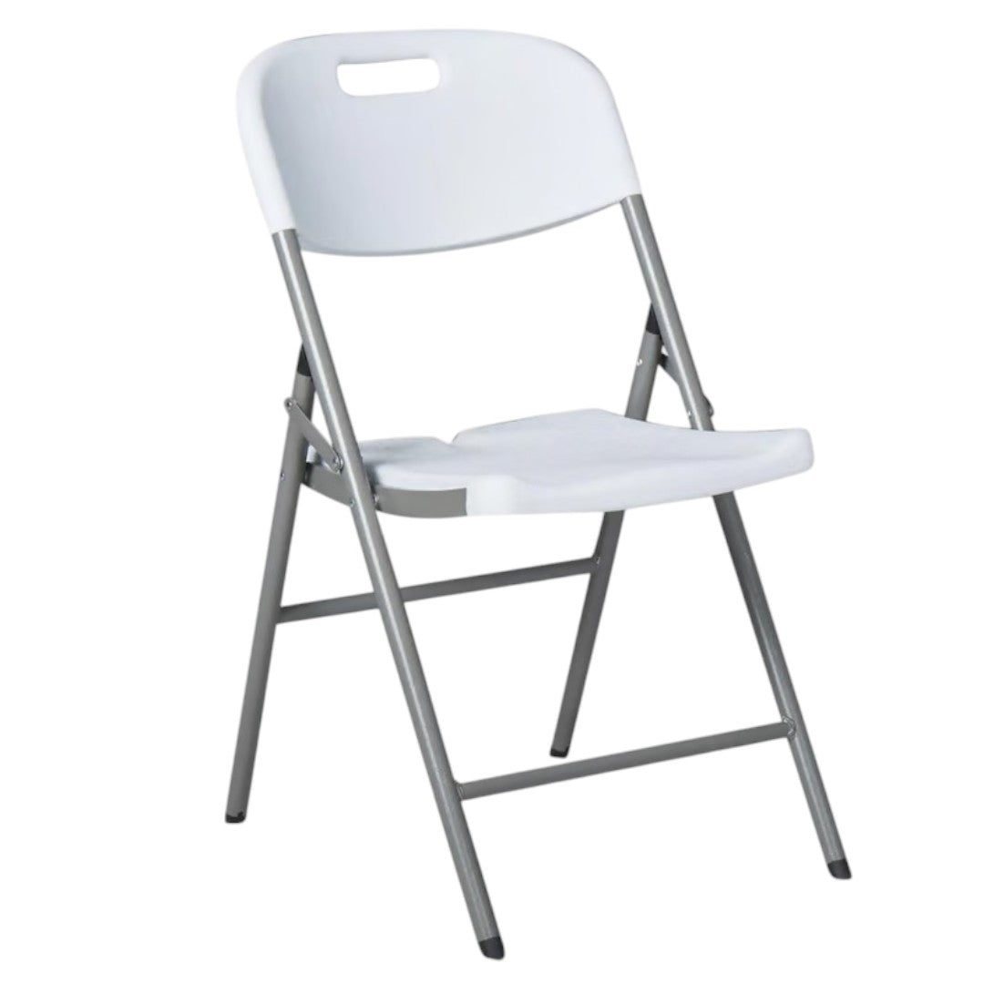 Set X4 Sillas Plegables De Plastico Para Fiestas Y Eventos Color Blanco