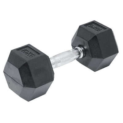 Mancuerna Hexagonal Acero Recubierta Caucho 10 Kg